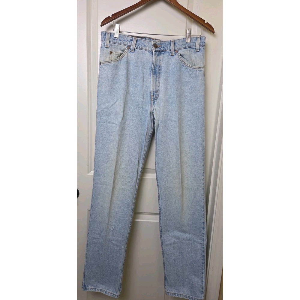 Vintage 90s Levi's 550 Jeans | Orange Tab Light Wash | Relaxed Tapered | 34x34"